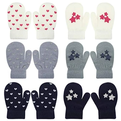 Imagen de QKURT Guanti invernali magici 6 pezzi per bambini, guanto invernale da maglia bambini unisex