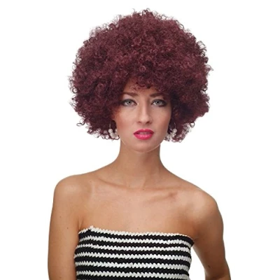 Imagen de WIG ME UP Peluca Afro Rojo Berenjena Funk Disco años 70 80 Foxy Brown PW0011 PC99