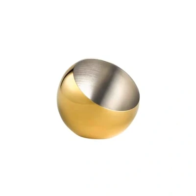 Imagen de APS 40770 Bol SPHERE, juego de 3, Ø 8 cm, altura 7 0,1 litros, acero inoxidable, aspecto dorado