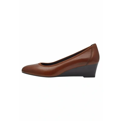 Imagen de Tamaris Zapatos de Salón Piel para Mujer, Tacón Cuña, Cómodos, Muscat, 41 EU