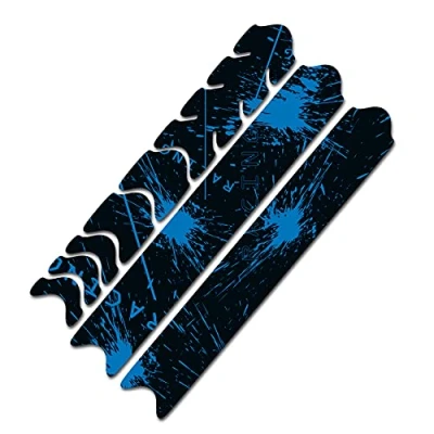 Imagen de AlphaShield K099 Película Protectora autoadhesiva para Cuadro de Bicicleta montaña, BMX, Azul neón (Racing Blue 06)