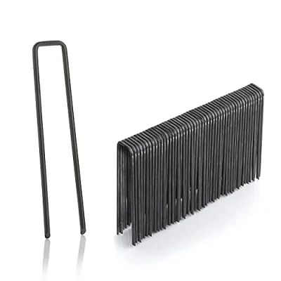 Imagen de GardenMate 50 Grapas de sujeción Metal Alambre Acero Longitud 100 mm, Ancho 13 Ø 2,9 mm