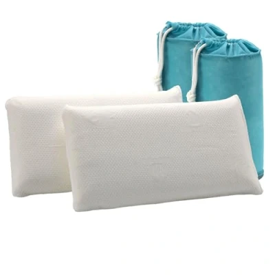 Imagen de Donegal Collections Almohada Infantil Hipoalergénica Viscoelastica Aloe Vera Pack 2 Niños y Bebe de 1 a 8 años Cama Cuna, Ergonómica Tejido Strech Bolsa Transporte