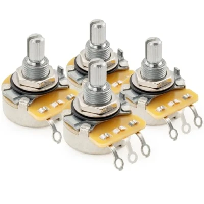 Imagen de CTS 450 Series B500K Potenciómetro de Linear Split Shaft Fine 24 Splines Pot para Bajo Guitarra Eléctrica, 10% Tolerancia(Set 4)