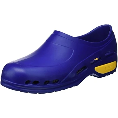 Imagen de Gima Zapato de trabajo profesional ultraligero, aireado, anatómico, antichoque, antideslizante, antiestático, sin látex, color azul, talla EU 40, 1 par