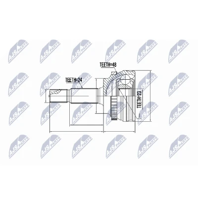 Imagen de NTY NPZ TY 056 Junta Homocinética lado de rueda TOYOTA: Yaris I Hatchback