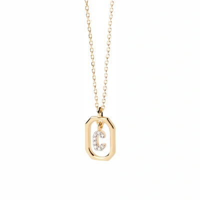 Imagen de P D Paola Mini Letters Mujeres Collar Baño de oro 18 quilates CO01 514 U