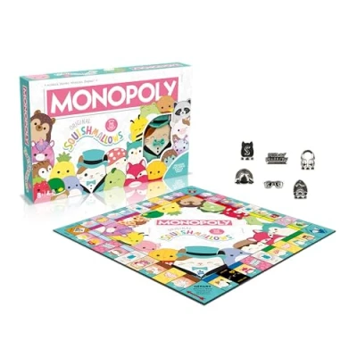 Imagen de Winning Moves Monopoly SQUISHMALLOWS 1 Peluche Exclusivo para Juegos de Mesa Juego Versión Francesa