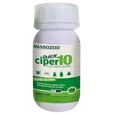 Imagen de Massocide ciper100 Insecticida para insectos voladores y rastreros 250cc