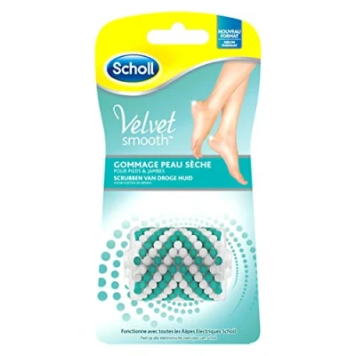 Imagen de Scholl Rodillo para exfoliar piel seca pies y piernas Velvet Smooth La caja de 2 rollos