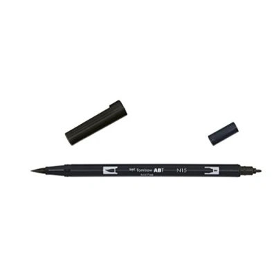 Imagen de Tombow ABT Dual Brush Rotulador Acuarelable de Doble Punta para Dibujos Profesional, Lettering, Manga, Bocetos y Acuarela Color N15