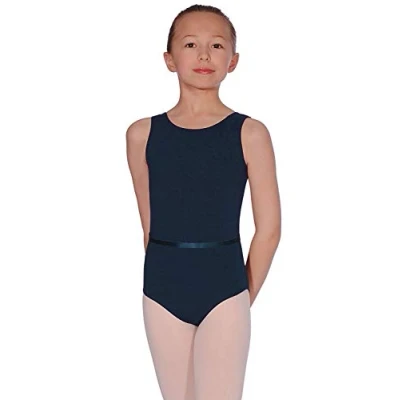 Imagen de Roch Valley Maillot de Examen sin Mangas algodón June con cinturón, Azul Marino, Ladies 8/10 (Adult) 3 para Niñas