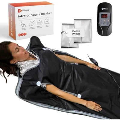 Imagen de LifePro manta de sauna infrarroja portátil para una recuperación rápida, relajación en el hogar, relajante desintoxicación,