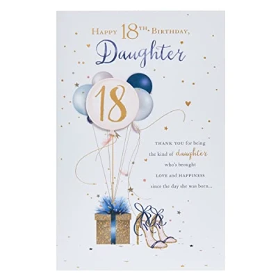 Imagen de UK Greetings tarjeta de cumpleaños número 18, para hija, ella, hija