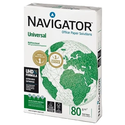 Imagen de Navigator FSC Universal Paper A4 80gsm (2 PAQUETES DE 500H CADA UNO)