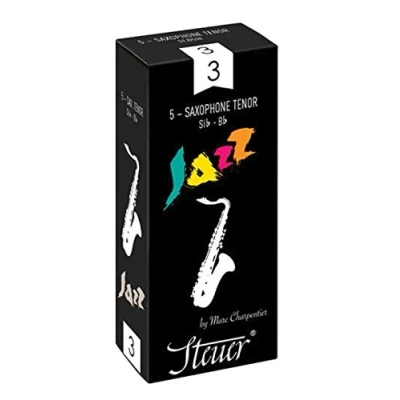 Imagen de Steuer Canas Saxo Tenor Jazz, diseñadas por Marc Charpentier, caja de 5, fuerza 1 1/2