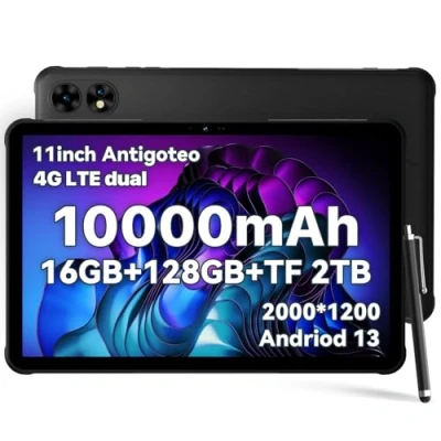 Imagen de UMIDIGI Nueva Tableta 11&quot; Android Más Ligera Que Otras Robusta Tablet,Netflix1080P,16GB+128GB(TF 2TB) T616 Octa Core Impermeable, Active T1 Tablet con Sim de Teléfono y WiFi/10000mAh/16MP/GPS