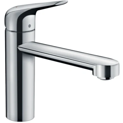 Imagen de hansgrohe M421 H120 mezclador monomando de cocina, acabado acero inoxidable