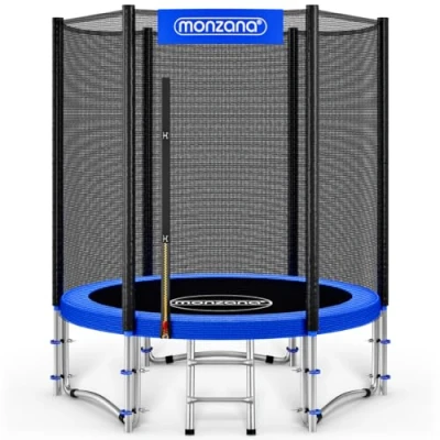 Imagen de MONZANA® Trampolín de 183cm Cama elástica para Jardín Exterior Juego Completo Escalera Red Seguridad Deporte