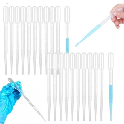 Imagen de 20 Piezas 3 ml Pipetas,Pipetas Plastico,Cuentagotas con Escala,Pipetas de Transferencia Plástico,para Laboratorio,Experimento Aula,Perfume,Aceites Esenciales