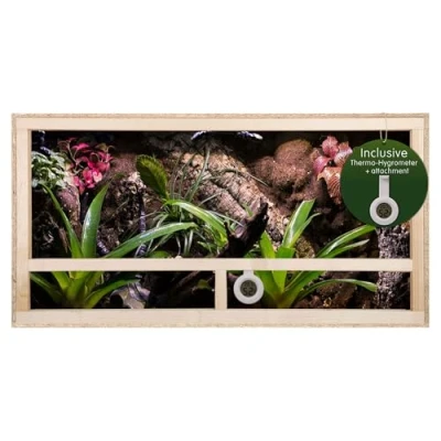 Imagen de REPITERRA terrario para reptiles y anfibios, de madera con ventilación lateral, 100 x 40 cm