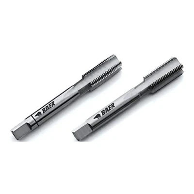 Imagen de BAER HSSG juego de machos roscar manuales (2 piezas, 1/4 x 19 mm, rosca tubo, roscados, cortador rosca, broca