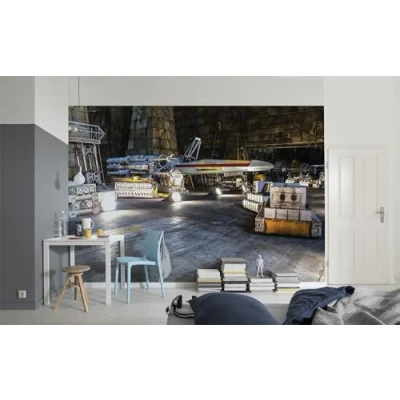 Imagen de Komar papel pintado fotográfico de Star Wars, base Rebel, 368 X 254 cm, pintado, decoración pared, figura estrellada, T 65 Wing, habitación infantil, juvenil 8 4000