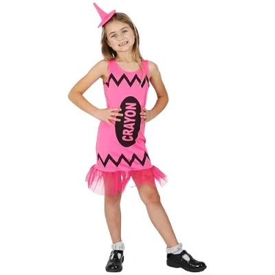 Imagen de I LOVE FANCY DRESS Disfraz DE CRAYÓN para NIÑOS Vestido Novedad Semana del Libro (PEQUEÑO Rosa)