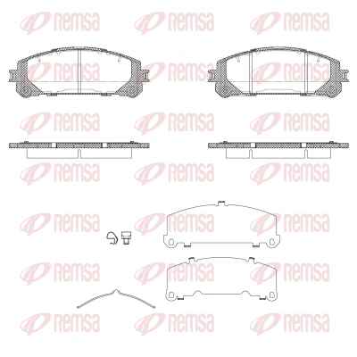 Imagen de REMSA 1312.40 Juego de pastillas freno Eje delantero TOYOTA: RAV4 V, LEXUS: ES VII, UX