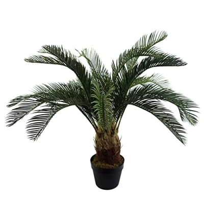 Imagen de Leaf Design UK Palmera Artificial Grande, 80 cm, Cycas Tropical