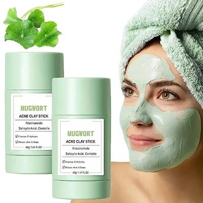 Imagen de Mugwort Clay Mask Stick, Skintific Face Mask, 40g Anti Pores &amp; Acne (2pcs)