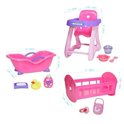 Imagen de JC TOYS Accessories Accesorios para muñecas, Color Set 3pcs Rosa, 33,02 cm (81453)
