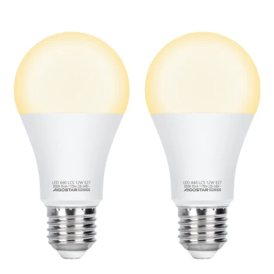 Imagen de Aigostar Bombilla con Sensor de Movimiento, LED E27 A60 12W Equivalente a 81W, Luz Cálido 3000K, 1170 Lm, Automatica Detector No Regulable, 2 Unidades