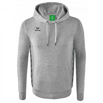 Imagen de ERIMA Niños Essential Team Sudadera con capucha, gris claro jaspeado, 128