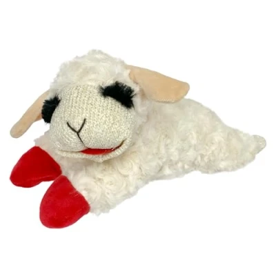 Imagen de Multipet Lamb Chop Juguete de Peluche para Perro, 26.67 cms, Blanco