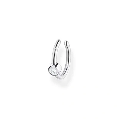 Imagen de THOMAS SABO Single Abrazadera de la oreja Plata Piedra Blanca Ley 925 EC0018 051 14, Plateado