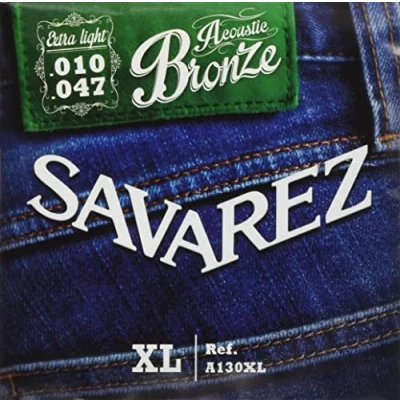 Imagen de Savarez Cuerdas para Guitarra acústica juego acoustic bronze extra light .010 .047w A130XL