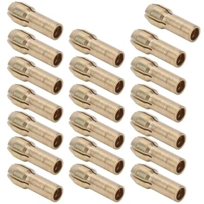 Imagen de 20 piezas portabrocas de latón precisión 0.5 3.2mm para herramientas rotativas Dremel Recoger taladro molienda eléctrico