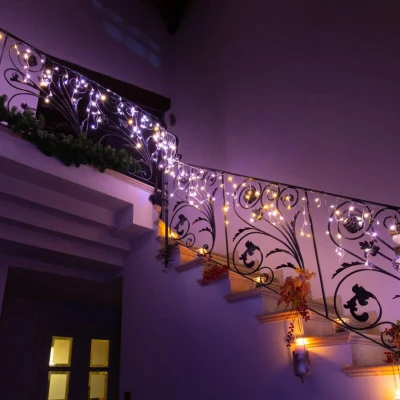 Imagen de Twinkly Icicle 190 LED Blanco Luces en cascada para Exterior e Interior, Inteligentes Compatible con Alexa, Google Home, IP44, Control de Aplicación, Cable Transparente, 5,5 m