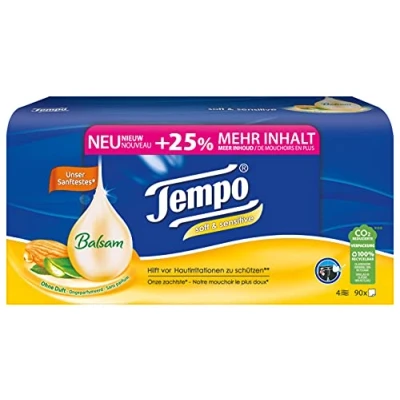 Imagen de TEMPO SOFT&amp;SENSITIVE, 12 cajas de 90 toallitas
