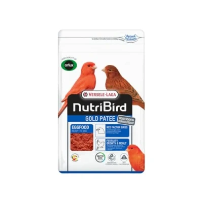 Imagen de Versele Laga NutriBird Gold Patee Aves Factor Rojo 1 kg Alimento Preparado con Huevo para Canarios Rojos y Otras Ornamentales Rojas Humedecido Miel 100% Natural
