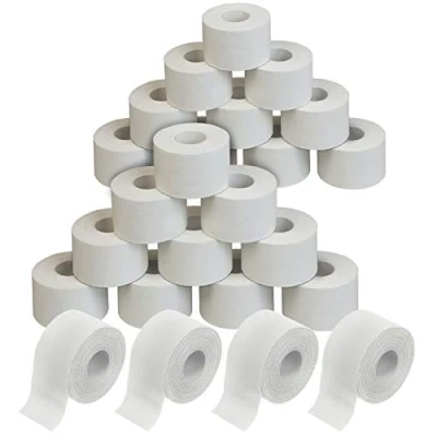 Imagen de ALPIDEX 24 x Cinta Adhesiva Deportiva 3,8 cm 10 m Sport Tape 100% Algodón Inelástica Balonmano Fútbol Voleibol Escalada, Color:Blanco