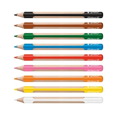 Imagen de Pelikan Griffix Lápices De Colores Ergonómicos, Educativos, Con Certificado FSC, Embalaje Reciclable, para Niños A Partir 3 Años, Diestros Y Zurdos, 9