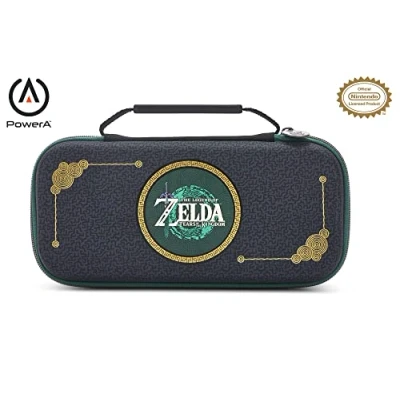 Imagen de PowerA Funda Protectora Nintendo Switch, Switch Lite y Modelo OLED, rígida con asa de Transporte Almacenamiento para 9 Tarjetas Juego, Oficial: Tears of The Kingdom