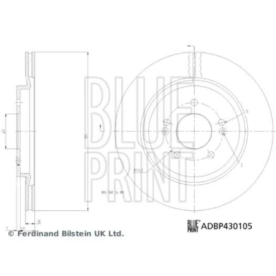 Imagen de Disco de freno BLUE PRINT ADBP430105