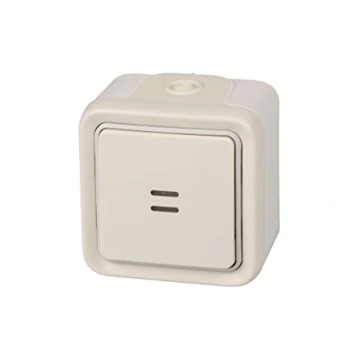 Imagen de Legrand, 191517 Plexo interruptor de pared luminoso, pulsador estanco superficie la gama Plexo, exterior, resistente al agua (IP55), color blanco