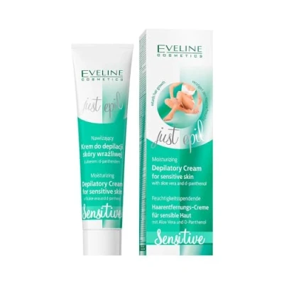 Imagen de Eveline Cosmetics Just Epil Moisturizing Depilatory Cream for sensitive skin Krem do depilacji nawilżający skóry wrażliwej 125ml