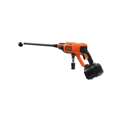 Imagen de BLACK+DECKER Hidrolimpiadora 18V, batería 2Ah, presión de 24 bares, tubo extraíble 57 cm, incluye manguera 6m, adaptador, varilla larga, boquilla 5en1, 2Ah y cargador, BCPC18D1 QW