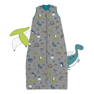 Imagen de schlummersack saco de dormir para bebé verano, fino, modal/algodón, 1,0 tog, 1 bebé, algodón y primavera, dino, 130 cm