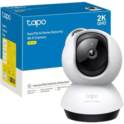Imagen de Tapo C220 IA Cámara Vigilancia 360, 2K 4MP QHD, Inteligente de IA, Visión Nocturna, Audio Bidireccional, Detección Movimiento, Admite Tarjeta SD 512G, Control Remoto, Fácil configuración